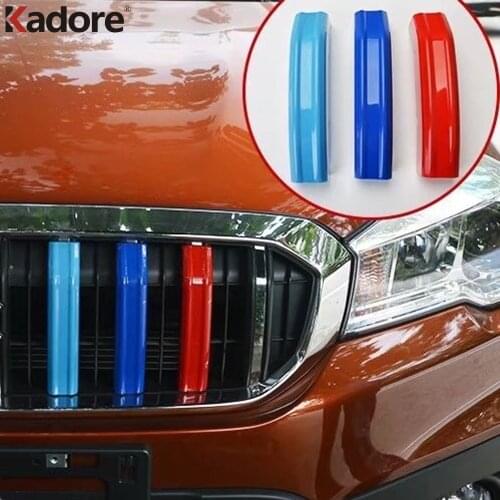 For Suzuki SX4 S-Cross facelift 2017 2018 ABS Car Front Grill Trim Strips Cover Sticker Decal Car Styling Accessories