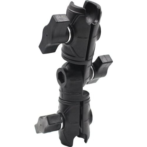Double Socket Swivel Arm,Black for Mount for 1" Ball Base