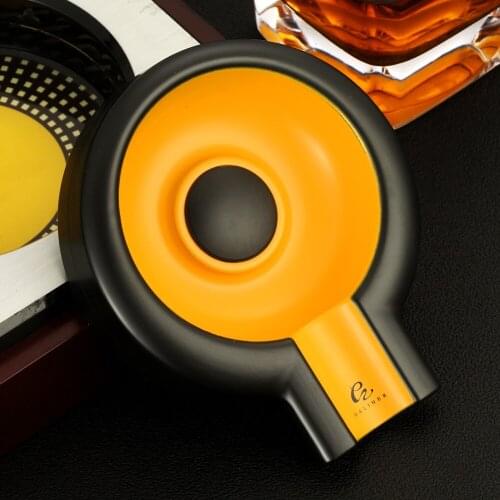 GALINER Home Cigar Gadgets Ashtray Metal Round Portable Table 1 Slot Smoking Cigar Ashtrays House Travel Outdoor Ash Tray