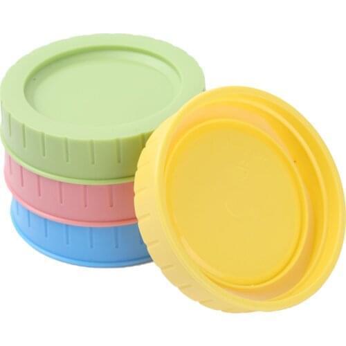 Assorted Color 70mm/86mm Inner Diameter Leakproof Replacement Caps Lids with Sealing O-Ring for Mason Jars Canning Drinking Jars