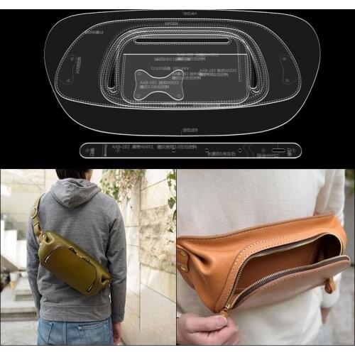 Leather DIY craft tool acrylic template shoulder bag sewing pattern handmade diy outdoor sports bag leather making mold