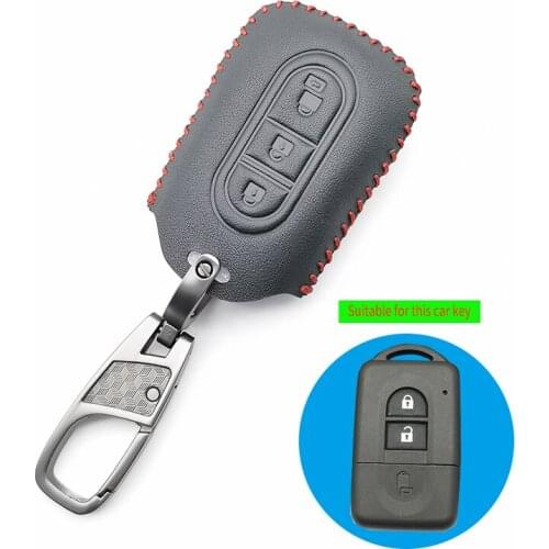 3 Button Fob Shell Remote Car Key Leather Case Cover for Nissan Tiida Note Navara Qashqai Micra Juke X-Trail Pathfinder Holder