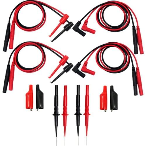 2 Sets AideTek needle tip test leads set multimeter test alligator clips 2TLP20155