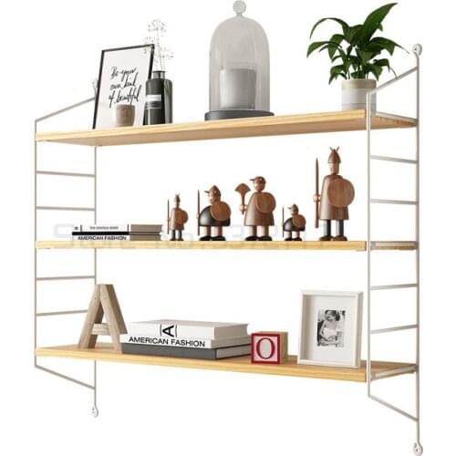 Wall shelf iron TV wall decoration partition living room no punch kitchen rack seasoning frame save space shelf organizer