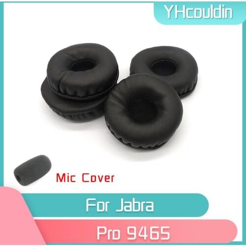 YHcouldin Earpads For Jabra Pro 9465 Pro9465 Headphone Accessaries Replacement Wrinkled Leather