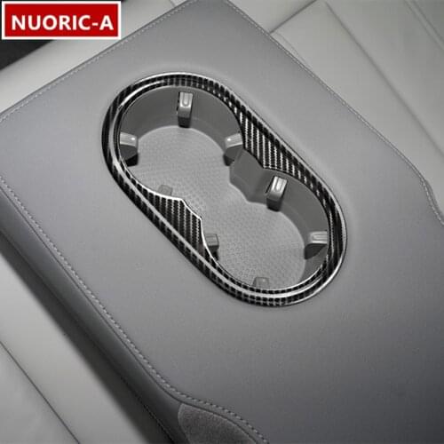 Stainless Steel Rear Water Cup Holder Frame Decoration Cover Trim For Audi A3 2021 Car Styling Interior Accessories