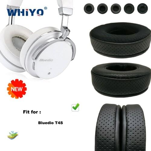Replacement Ear Pads for Bluedio T4S Active Noise T-4S T 4S Headset Parts Leather Cushion Velvet Earmuff Headset Sleeve Cover