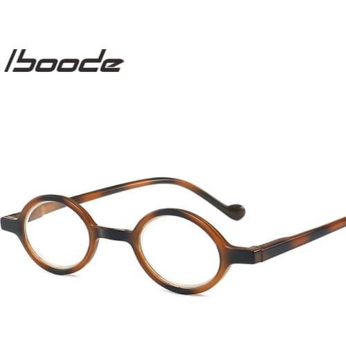 Iboode Portable Small Oval Frame Reading Presbyopia Glasses Men Women Anti Blue Rays Anti-fatigue Presbyopic Eyeglasses Reader