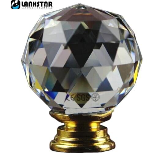 Fashionable Style 35mm Cut Faces Ball Furniture Handles Kitchen Cupboards Pull Knobs