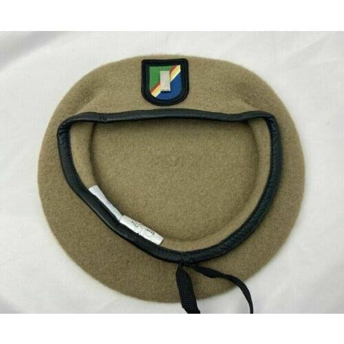 Us Army Ranger Regiment Wool Beret Khaki Army First Lieutenant Officer Rank Hat Military Store