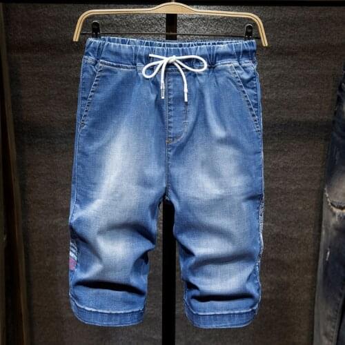 New Large Size 7XL Shorts Mens Summer Thin Section Knee Length Casual Shorts Mens Striped Loose Comfort Cotton Home Shorts