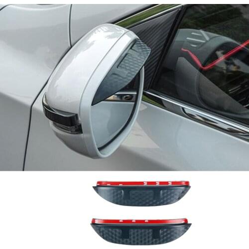 Car rear Rearview Side glass Mirror trim frame Rain Shield Sun Visor Shade eyebrow 2pcs For Nissan Altima Teana 2016 2017 2018