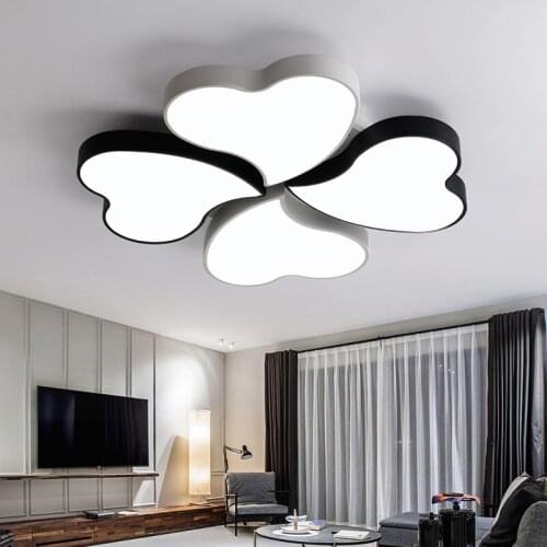 Modern Led Ceiling Lighting 4 Heads Lamparas De Techo Heart-shaped Ceiling Lights Home Lighting Fixtures Acrylic Plafonnier