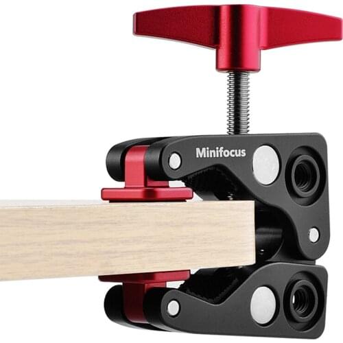 Super Clamp with 1/4" and 3/8" Thread Hole Locating Pin for ARRI Standard for DSLR Camera Tripod Rod Desk Magic Arm Clamp Mount