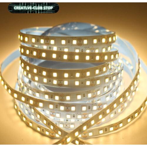 DC12V LED Strips SMD 2835 5M High Safety High Brightness 120LEDs/m Warm White Flexible LED Light Not Waterproof LED Strip Light