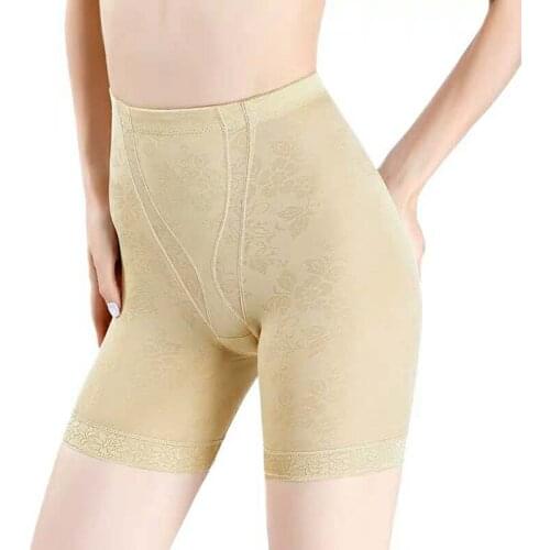 Women Safety Shorts Pants Seamless Nylon Mid Waist lace Panties Seamless Anti Emptied Boyshorts Pants lady Slimming Underwear