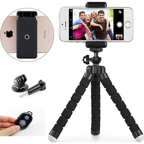 Universal goPro sports camera stand Phone Holder Sponge Stand Octopus Tripod for iPhone 11 8 6s 5 Phone Holder Bluetooth Selfie