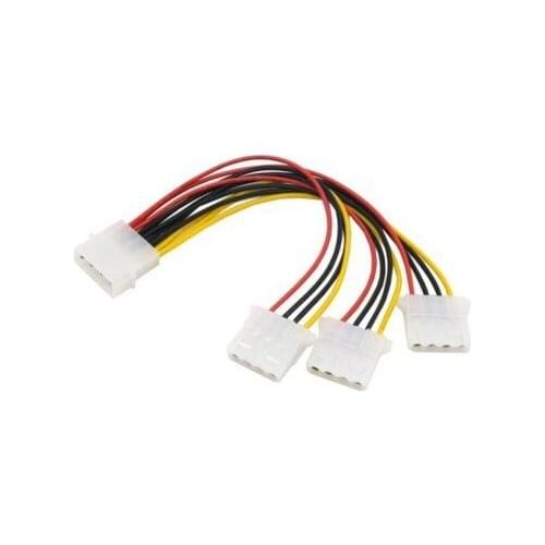 High Quality 4Pin IDE Power Cables HY1578 4 Pin Molex Male 1To1/2/3 Port Molex IDE Female Power Supply Splitter Adapter Cable