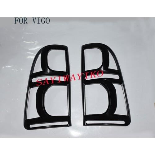 FIT For Hilux vigo Accessories ABS Black high quality Rear Lamp Cover Tail Lights for Hilux Vigo 2011 2012 2013 2014