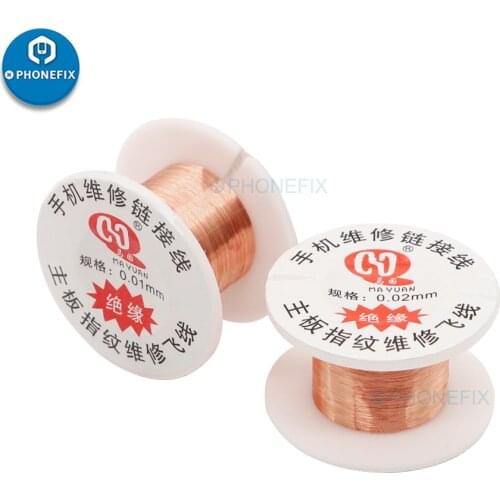 0.01mm 0.02mm Pure Copper Solder Wire PCB Soldering Repair Link Wire For Mobile Phone Motherboard Repair Welding Tools