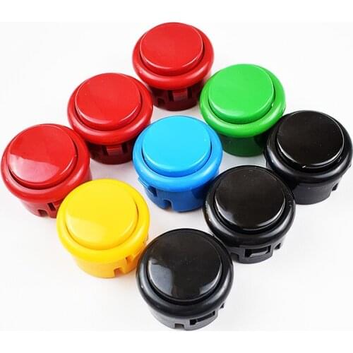10 x New OEM 30mm Push Buttons Replace For Arcade copy Sanwa Button Mame Games Parts of 10 Colors