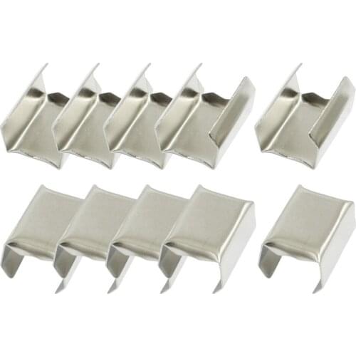 100 Pcs Silver Tone Fixed Mount Aluminum Rope Clip Cable Clamp 5mm x 10mm