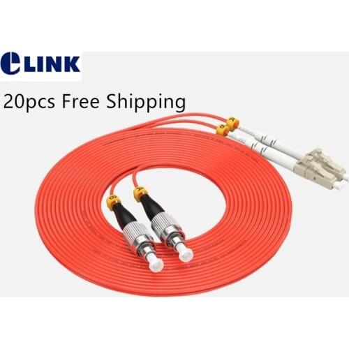 20PCS LC TO FC fiber patchcords duplex Multimode 2.0mm 62.5/125um PVC cable optical fibre jumper 1 2 3 4 5 7 Meter free shipping