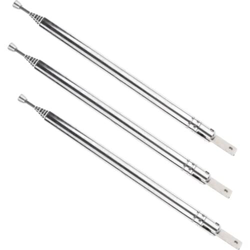 3pcs FM Radio Antenna 7 Section Telescopic Antenna Aerial for Radio Toys