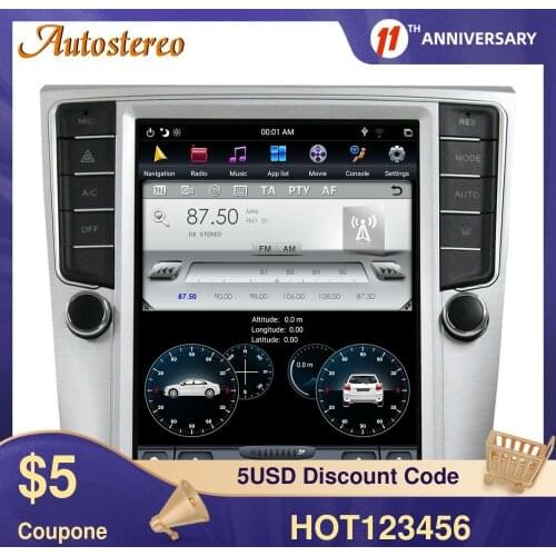 For Volkswagen Magotan 2009-2015 4G SIM Tesla Android 9.0 64GB Car GPS Navigation Stereo Head Unit Multimedia Player Auto Radio