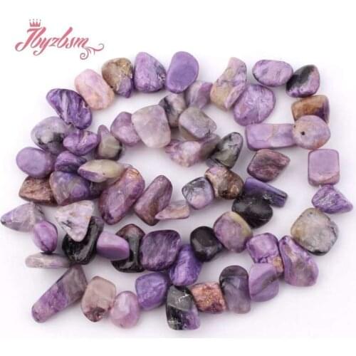 6-8x8-10mm Irregular Shape Charoite Beads Natural Stone Beads For DIY Necklace Bracelats Jewelry Making Loose 15" Free Shipping
