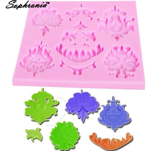Sophronia M325 European Relief Silicone Fondant Cake Mold Baby Party Chocolate Clay Candy Cake Decorating Tools 13.7*12.7*1CM