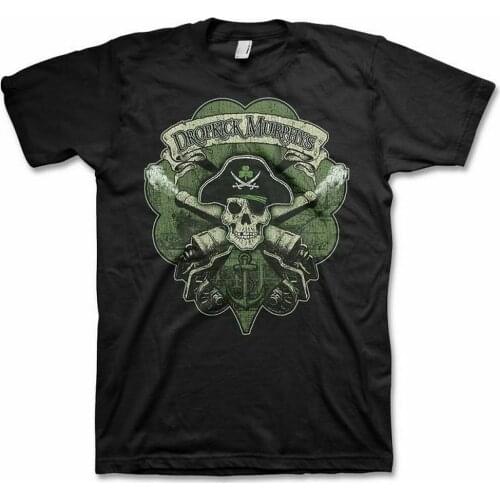 DROPKICK T Shirt For Men Harajuku MURPHYS Skull Cannon Mens Black T-Shirt SM, MD, LG, XL, XXL New