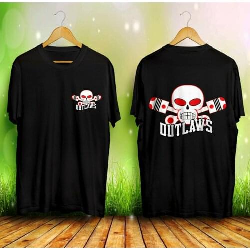 Outlaw Logo Motorcycle Tees Short Sleeve Mens T-Shirts 2 Sides 2019 Unisex Tees