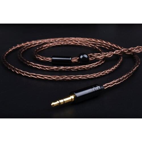 3.5mm 8 Core DIY Cable for Sennheise ie80 ie8i ie8 Earphone Headset Silver Plate Replaceable Cables for IPhone Xiaomi