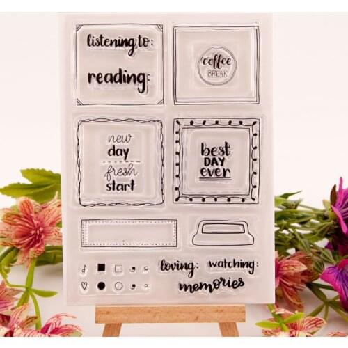 KLJUYP Best Day Ever Clear Stamps Scrapbook Paper Craft Clear stamp scrapbooking