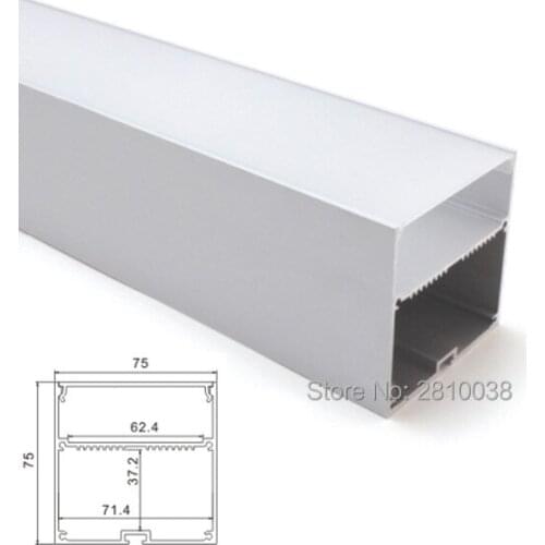 30 X 2M Sets/Lot Anodized silver profile aluminium led Super large U style led aluminum extrusion for suspension lights