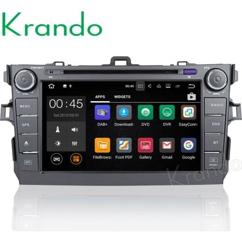 Krando 8" Android 9.0 car navigation multimedia system for toyota corolla 2006-2011 audio radio gps dvd player WIFI 3G DAB