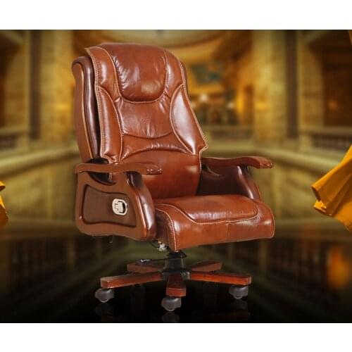 Boss chair. leather reclining massage chair .wood chair
