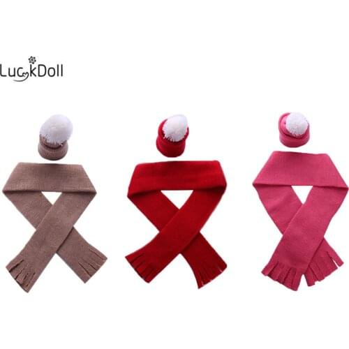 Lucky Doll New knitted scarf + Hat suitable for 14.5 inch doll American Wiley blessing doll doll accessories