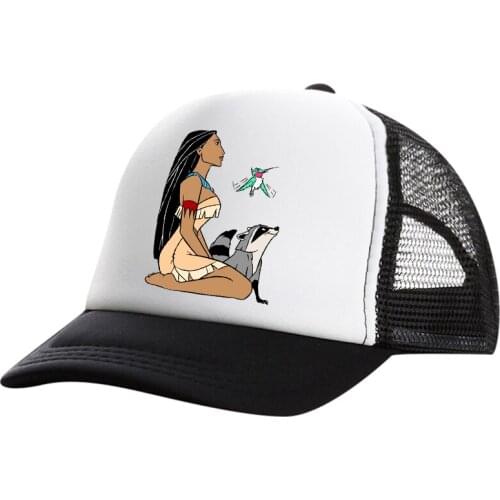 Summer Unisex Men Pocahonta fishing Baseball Caps Women Breathable Mesh Snapback Hats Casual sport Hats Cap