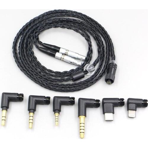 LN006969 16 Core Black OCC Awesome All In 1 Plug Earphone Cable For Ultrasone Veritas Jubilee 25E 15 Edition ED 8EX ED15