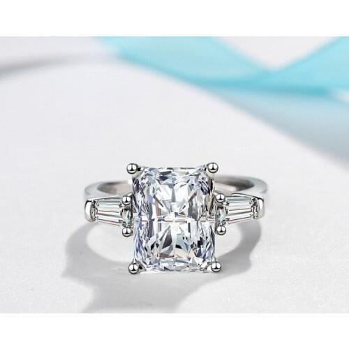 Trendy Classic Silver Color Crystal Ring for Women Adjustable Opening Finger Rings Fine Ladies Accessories