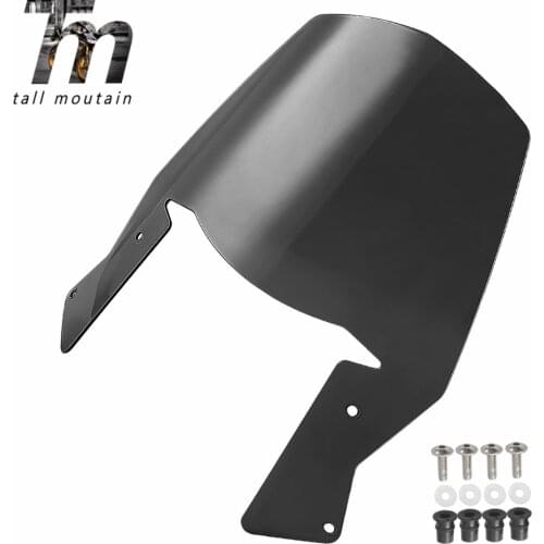 Motorcycle Windscreen Windshield Protector for KTM Duke 690 Enduro R 2012 2013 2014 2015 2016 2017 2018 Smoke Black Windproof