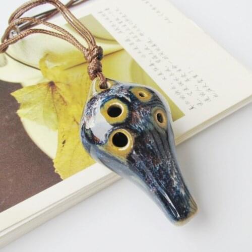 Musical Instrument Bright Glaze Pottery Ocarina Flute 6 Hole Ocarina Ceramic Of Time Alto C Smoldering Ocarina Hot Children Gift