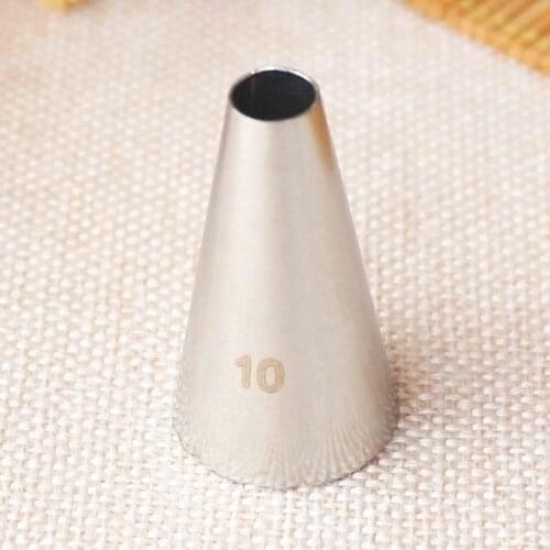 #10 Round Dot Piping Nozzles Pastry Icing Tips Fondant Cup Cake Chocolate Baking Decorating Tools Stainless Steel
