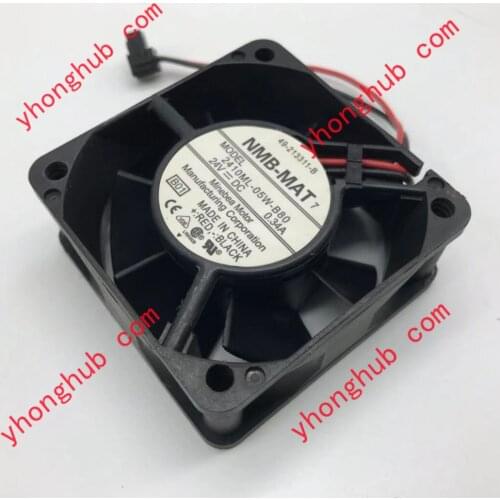 NMB-MAT 2410ML-05W-B80 B01 DC 24V 0.34A 2-Wire 60X60X25mm Server Cooling Fan