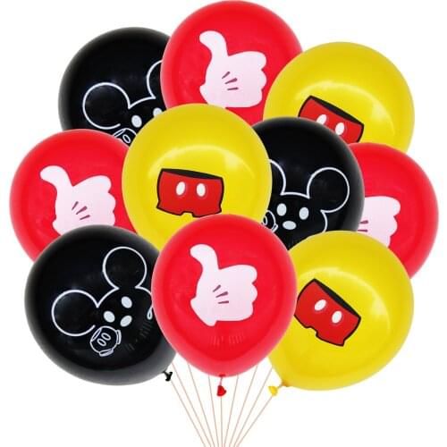 12 inch New Mickey Mouse Latex Balloons Adult Kids Birthday Party Decorations Chanukah Christmas Supplies Home Ballon Girl Gift