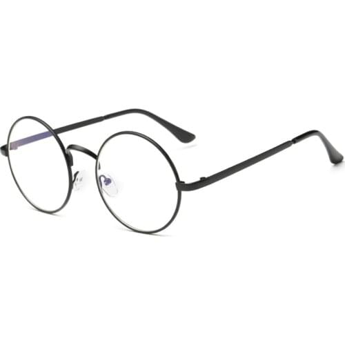 Radiation-resistant Reading Glasses Men Women Anti Blue Rays Computer Glasses Unisex Flat Vintage Round Eyeglass Alloy Frames