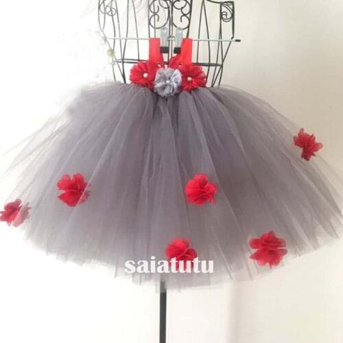 Photograph flower girl wedding dress children party princess children birthday gift piano purple red gray tutu dresses Vestido