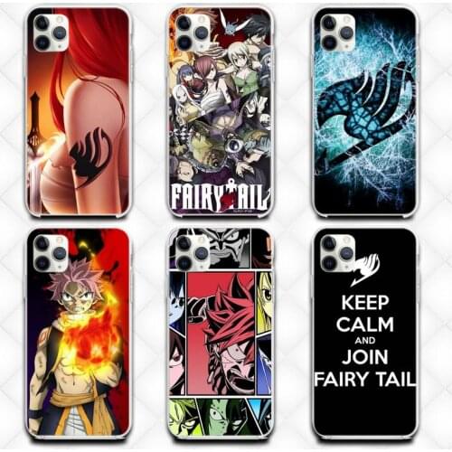 Fairy Tail Sign Anime Silicone Phone Case Transparent Case For Iphone 6 6s 7 8 Plus XR X XS XSmax 11 12 Pro Mini Max